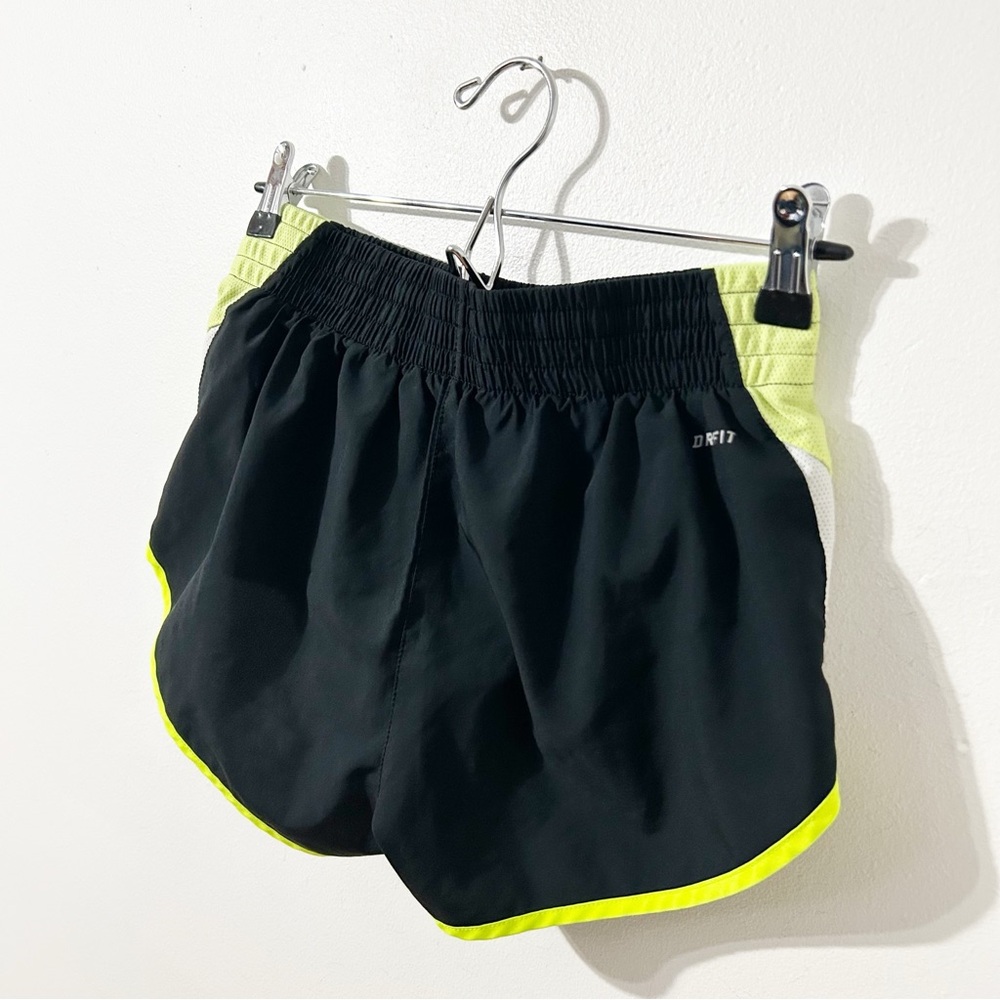 NIKE Brief Lined Dri-fit Athletic Running Shorts Black / Green Drawstring Size S - Picture 7 of 10